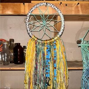 Medium 🌙Crescent moon dream catcher with beads
